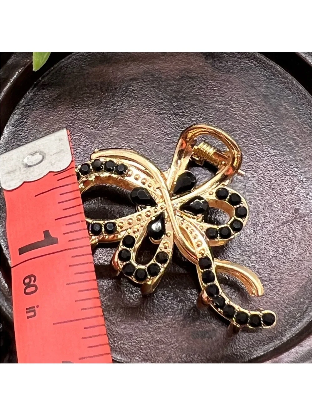 Chic Gold and Black Butterfly Hair Clip Claw FINAL PRICE DROP